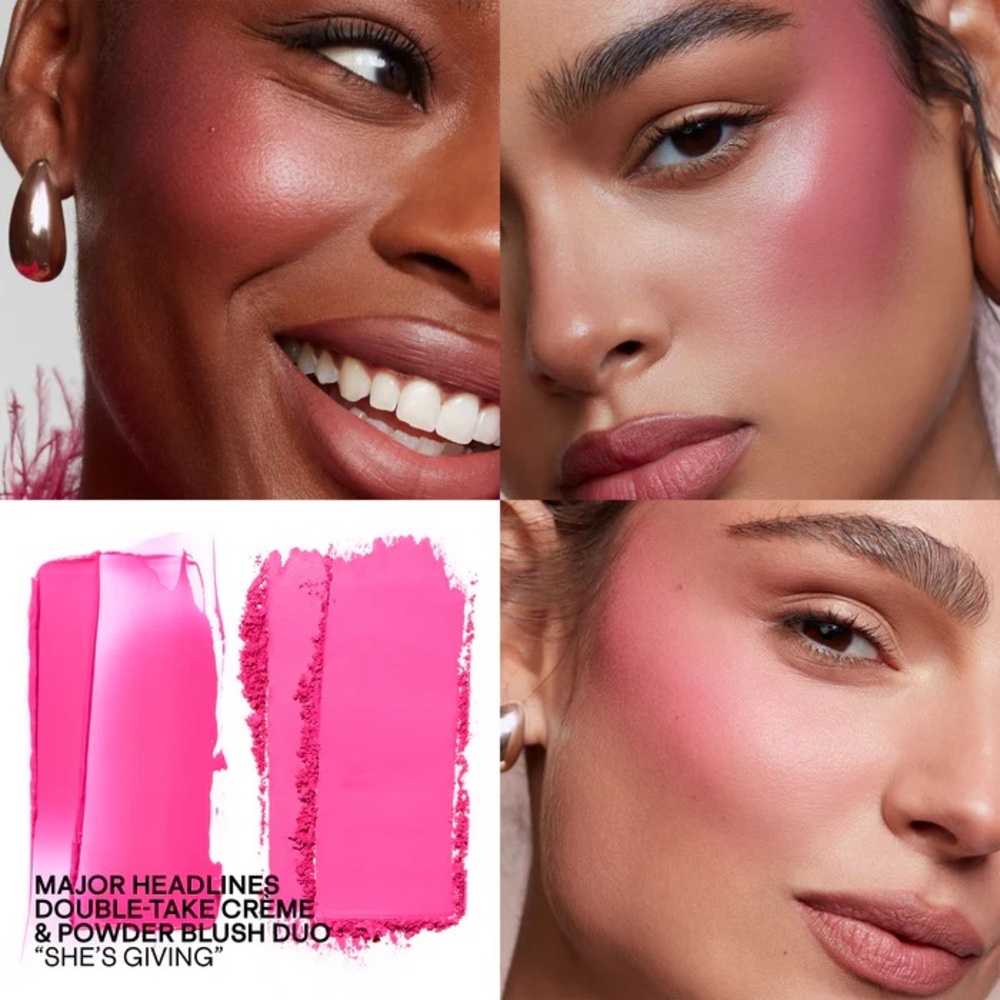 “She’s Giving” MAJOR HEADLINES DOUBLE-TAKE CRÈME & POWDER BLUSH DUO - Picture 4 of 4